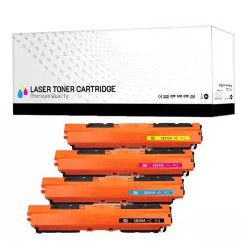 KIT4 Toner HP CE310 126A Nero + Colore Compatibile (4BK, 4M, 4C, 4Y)