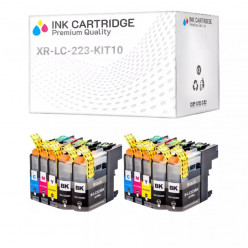 10 Cartucce Brother LC223 LC-223 Nero + Colore Compatibili KIT 10