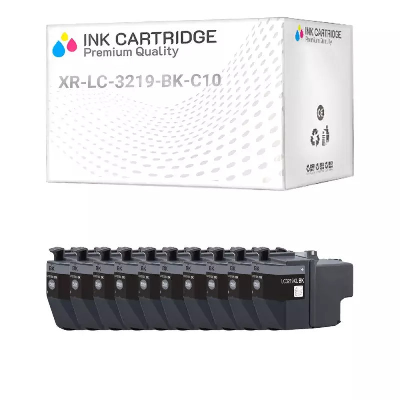 Cartucce Brother LC-3219BK Nera Compatibile KIT 10