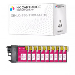 Cartucce Brother LC-980M LC-1100 Magenta Compatibile KIT 10