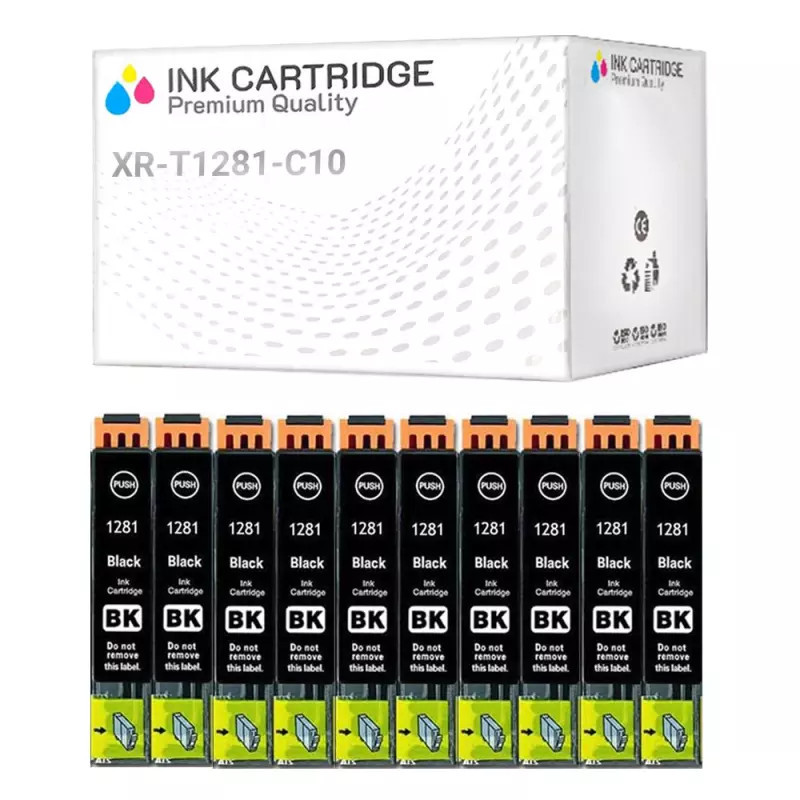 Cartucce Epson T1281 Nera Compatibile KIT 10 Cartucce Epson T1281 Nera Compatibile KIT 10