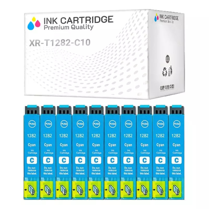 Cartucce Epson T1282 Ciano Compatibile KIT 10 Cartucce Epson T1282 Ciano Compatibile KIT 10