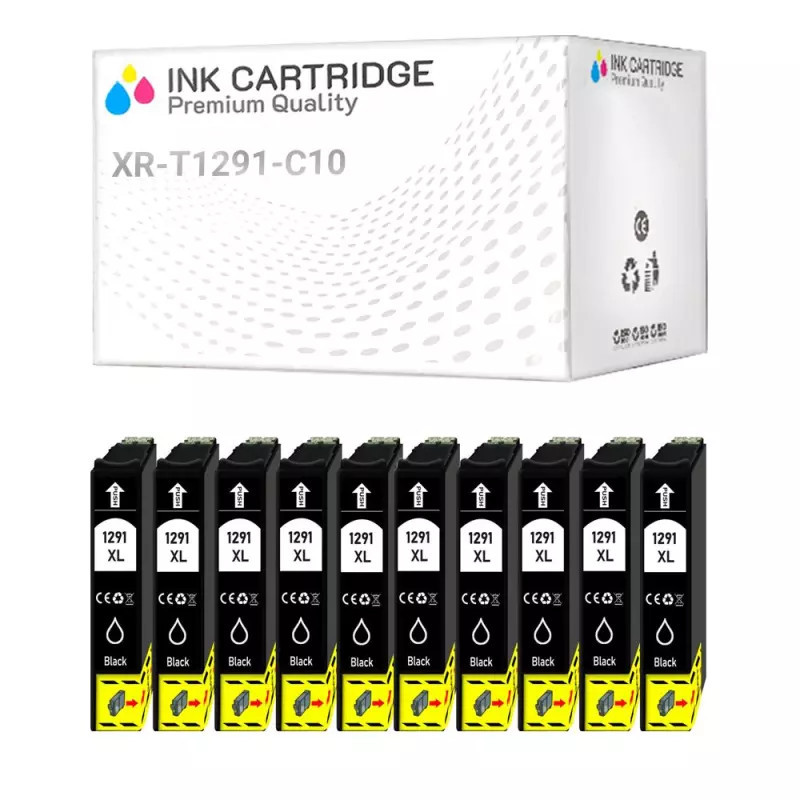 Cartucce Epson T1291 C13T12914010 Nera Compatibile KIT 10 Cartucce Epson T1291 C13T12914010 Nera Compatibile KIT 10