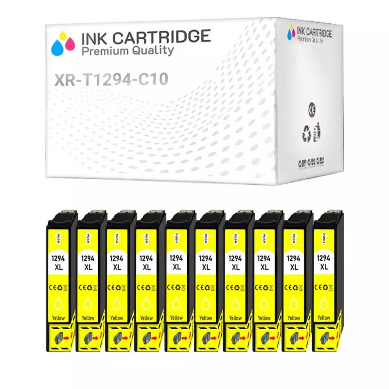Cartucce Epson T1294 C13T12944010 Giallo Compatibile KIT 10 Cartucce Epson T1294 C13T12944010 Giallo Compatibile KIT 10