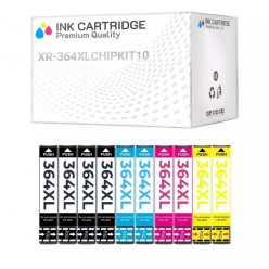 10 Cartucce HP 364XL N9J73AE Nero + Colore CON CHIP Compatibili KIT 10