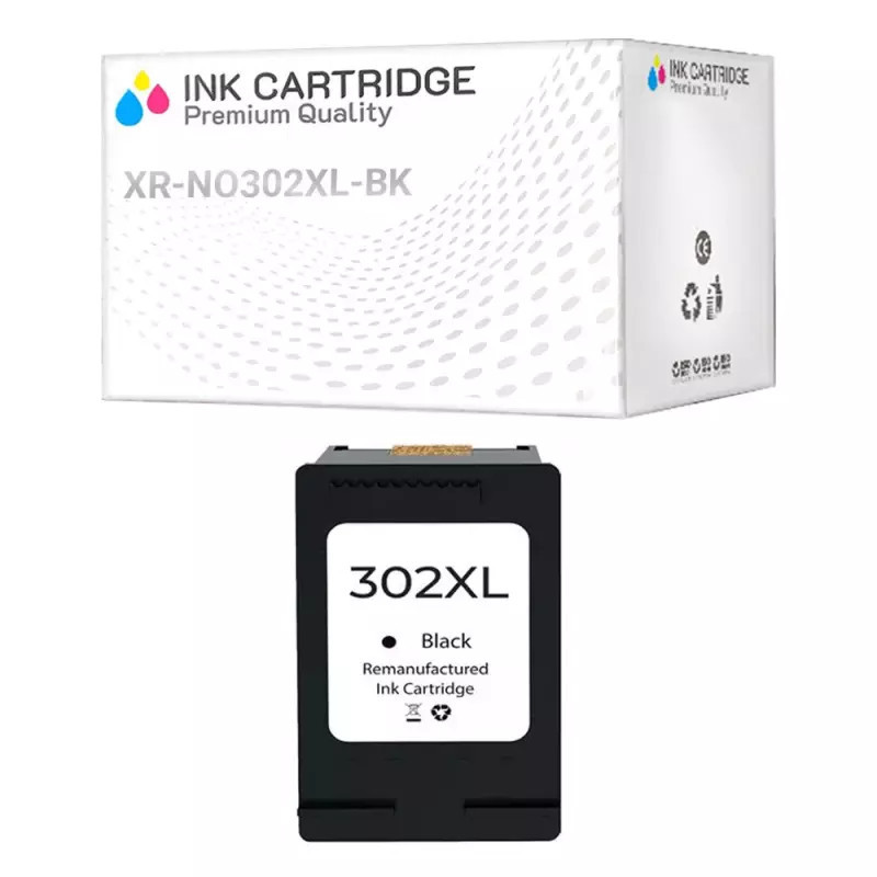 Cartuccia Hp 302XL-BK Nera Rigenerata Cartuccia Hp 302XL-BK Nera Rigenerata